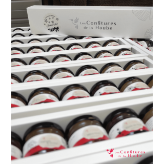 Coffret NOEL blanc élégant confiture de la hoube moselle grand est