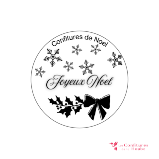 Coffret NOEL blanc élégant confiture de la hoube moselle grand est