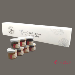 Coffret 7 saveurs FROMAGE blanc élégant confiture de la hoube moselle grand est