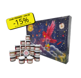 Calendrier de l'Avent 100% fabrication artisanale 100% Les Confitures de La Hoube 24 variétés de confitures différentes