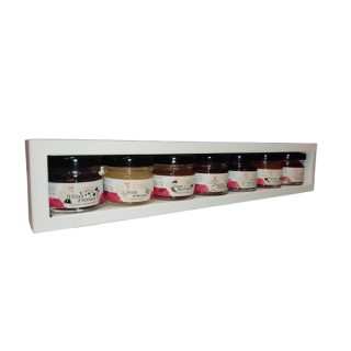 Coffret PLAISIR 7 saveurs blanc élégant confiture de la hoube moselle grand est ST VALENTIN