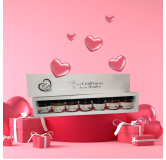 Coffret PLAISIR 7 saveurs blanc élégant confiture de la hoube moselle grand est ST VALENTIN