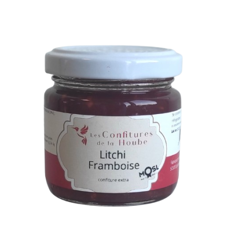 Confiture extra Litchi Framboise 110 gr Les Confitures de La Hoube