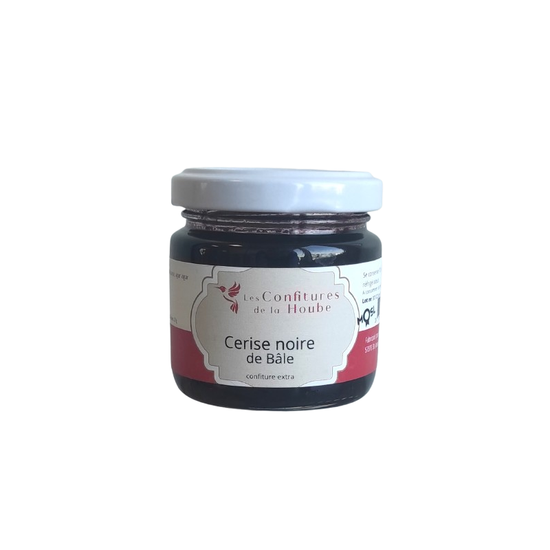 Confiture extra artisanale Cerise noire de Bâle 110gr Les Confitures de La Hoube