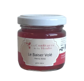 Gelée extra de Fraise à la Rose - Le Baiser Volé 110 gr Les Confitures de La Hoube Moselle