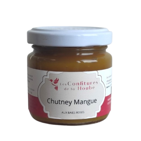 Chutney de Mangue aux baies roses 110 gr Les Confitures de La Hoube