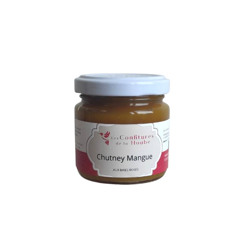 Chutney de Mangue aux baies roses 110 gr Les Confitures de La Hoube