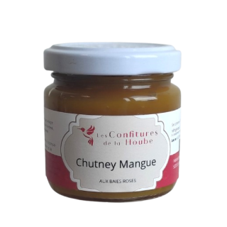 Chutney de Mangue aux baies roses 110 gr Les Confitures de La Hoube