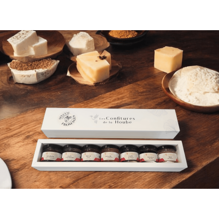 Coffret 7 saveurs FROMAGE blanc élégant confiture de la hoube moselle grand est