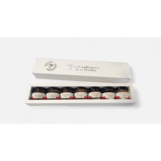 Coffret 7 saveurs FROMAGE blanc élégant confiture de la hoube moselle grand est