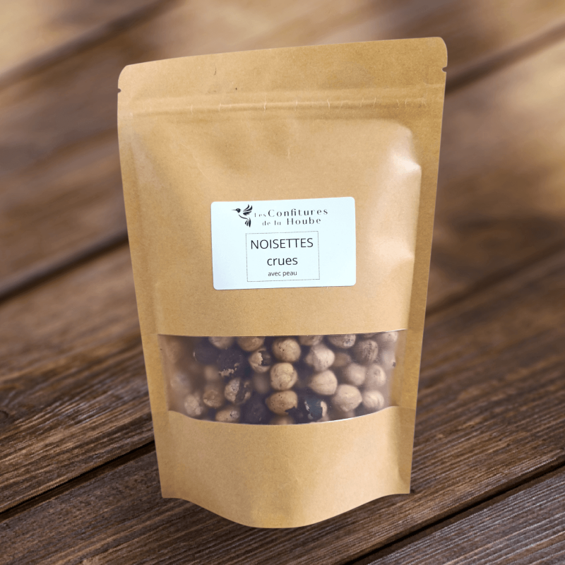 Noisettes crues avec peau - sachet 200g Les Confitures de La Hoube