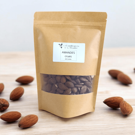 Amandes crues avec peau - sachet 200g Les Confitures de La Hoube