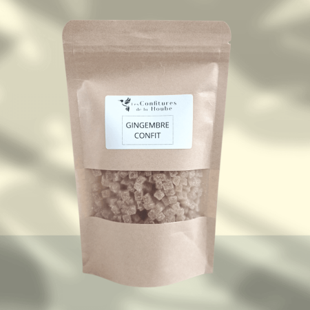 Gingembre confit - Sachet de 100gr Les Confitures de La Hoube