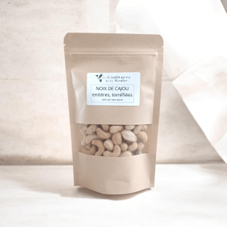 Noix de Cajou entières torréfiées Premium - Sachet de 100gr Les Confitures de La Hoube