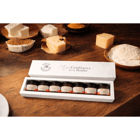 Coffret 7 saveurs FROMAGE blanc élégant confiture de la hoube moselle grand est