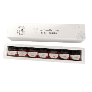 Coffret 7 saveurs FROMAGE blanc élégant confiture de la hoube moselle grand est