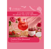 Gelée extra de Fraise à la Rose - Le Baiser Volé 110 gr Les Confitures de La Hoube Moselle