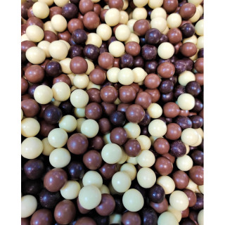 Enrobés chocolatés bio - Billes multi-céréales chocolat noir lait blanc - Les confitures de la hoube moselle grand est