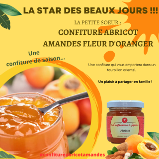 Abricot Amandes et Fleur d’Oranger 110 gr Confiture extra