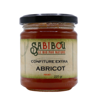 SABIBOU - Abricot - confiture artisanale BIO 220 gr
