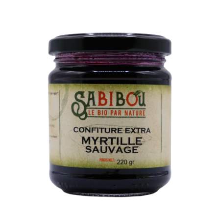SABIBOU - Myrtille Sauvage - confiture artisanale BIO 220gr
