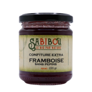 SABIBOU - Framboise sans pépins - confiture artisanale BIO 220 gr