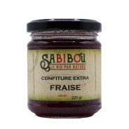 SABIBOU - Fraise - Confiture artisanale BIO 220 gr