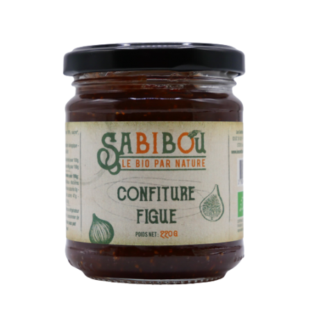SABIBOU - Figue - confiture artisanale BIO 220 gr