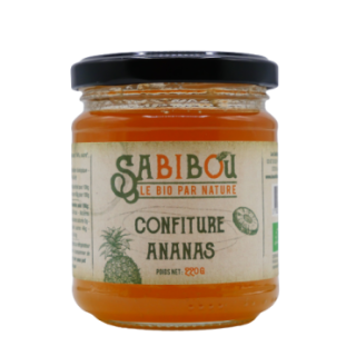 SABIBOU - Ananas - confiture artisanale BIO 220 gr