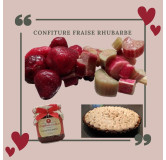 Fraise Rhubarbe 220 gr Confiture extra