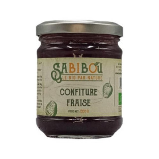 SABIBOU - Fraise - Confiture artisanale BIO 220 gr