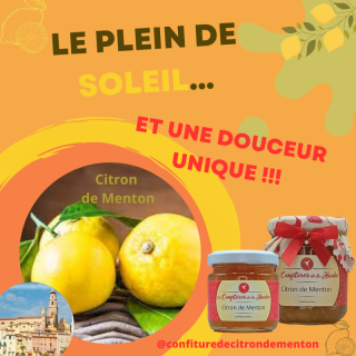 Citron de Menton 220 gr Confiture extra