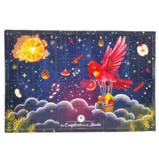 Calendrier de l'Avent 100% fabrication artisanale 100% Les Confitures de La Hoube 24 variétés de confitures différentes