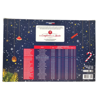 Calendrier de l'Avent 100% fabrication artisanale 100% Les Confitures de La Hoube 24 variétés de confitures différentes