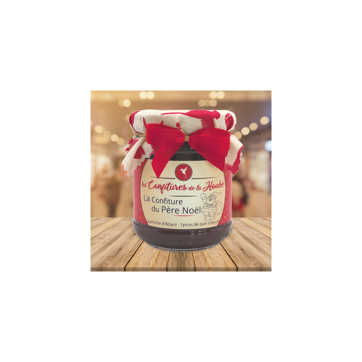 Confiture artisanale Quetsche d'Alsace aux épices de Noël 220 gr Les Confitures de La Hoube - Confiture du Père Noel