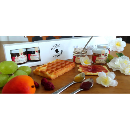 Coffret TERROIR blanc élégant confiture de la hoube moselle grand est