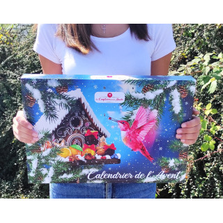 Calendrier de l'Avent 100% fabrication artisanale 100% Les Confitures de La Hoube 24 variétés de confitures différentes