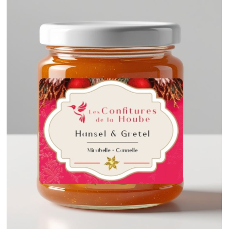 confiture de la hoube confiture artisanale Mirabelle de Lorraine - Cannelle 220 gr - Hansel et Gretel