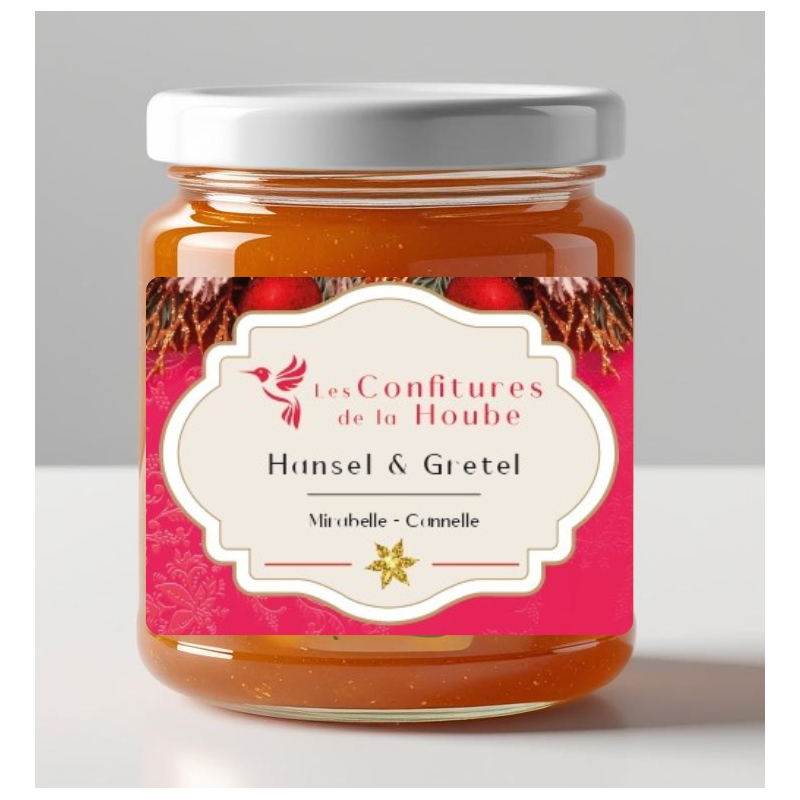 confiture de la hoube confiture artisanale Mirabelle de Lorraine - Cannelle 220 gr - Hansel et Gretel