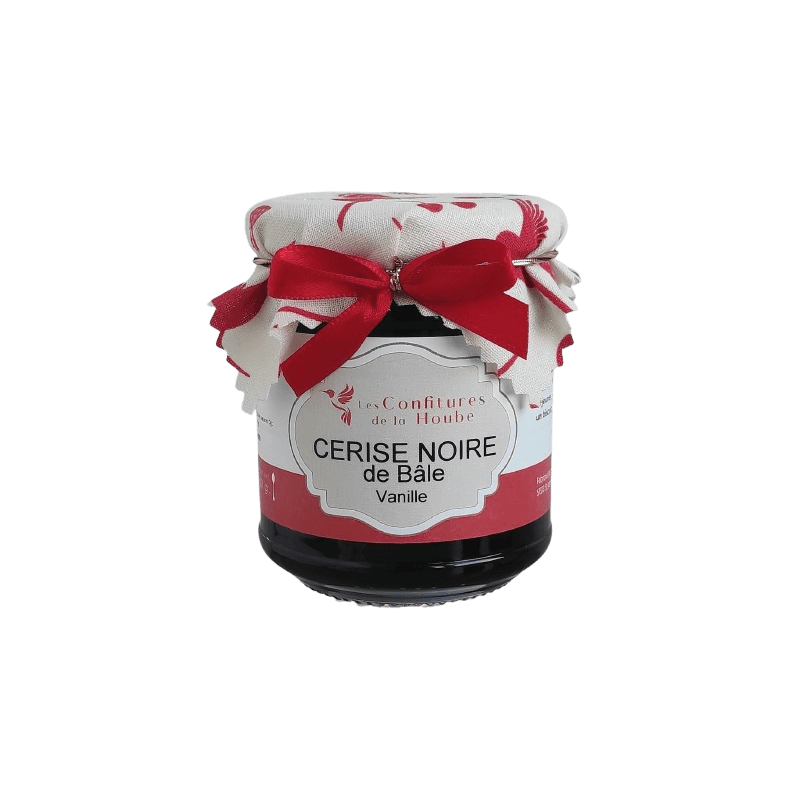 Confiture Cerise noire de Bâle Vanille 220gr Les Confitures de La Hoube Confiture Cerise noire de Bâle Vanille 220gr Les Confitures de La Hoube