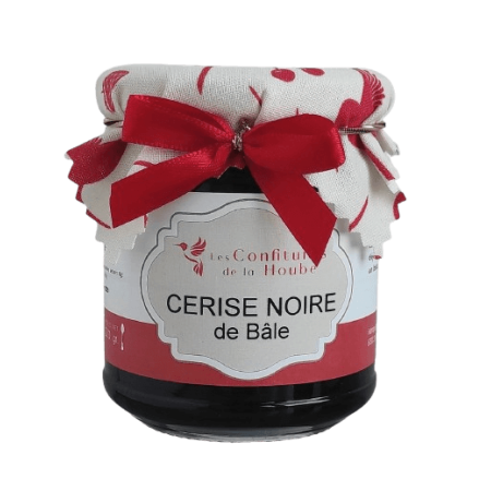Confiture Cerise noire de Bâle 220gr Les Confitures de La Hoube
