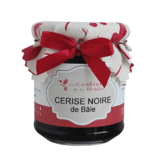 Confiture Cerise noire de Bâle 220gr Les Confitures de La Hoube