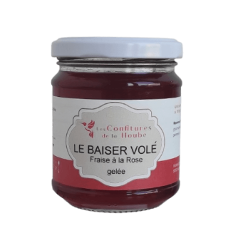 Gelée Le Baiser Volé (Fraise à la Rose) 220gr Les Confitures de La Hoube
