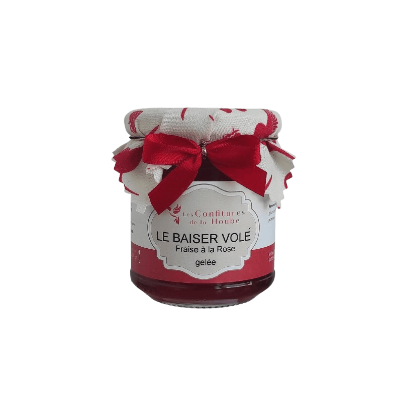 Gelée Le Baiser Volé (Fraise à la Rose) 220gr Les Confitures de La Hoube Gelée Le Baiser Volé (Fraise à la Rose) 220gr Les Confitures de La Hoube