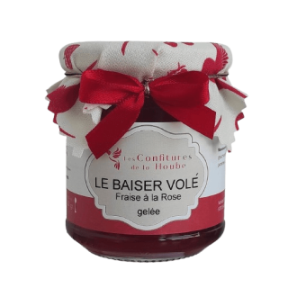 Gelée Le Baiser Volé (Fraise à la Rose) 220gr Les Confitures de La Hoube